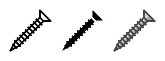 Multipurpose Screw Icon in Outline, Glyph, Filled Outline Style vector