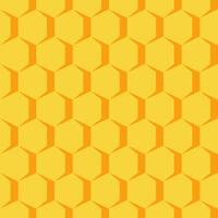 Hexagonal Honeycomb Seamless Pattern with Yellow and Orange Color vector