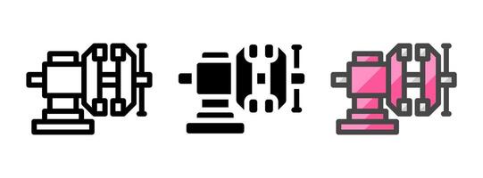 Multipurpose Vise Icon in Outline, Glyph, Filled Outline Style vector