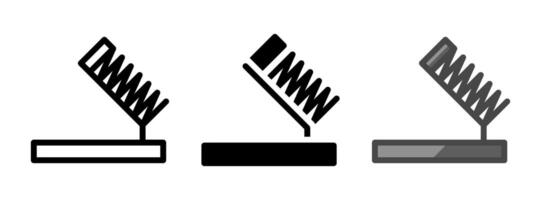Multipurpose Soldering Iron Stand Icon in Outline, Glyph, Filled Outline Style vector