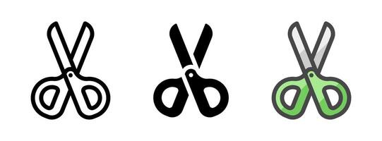 Multipurpose Scissors Icon in Outline, Glyph, Filled Outline Style vector