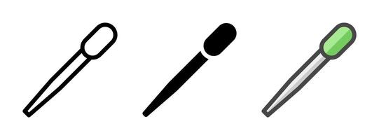 Multipurpose Pipette Icon in Outline, Glyph, Filled Outline Style vector