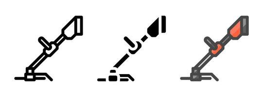 Multipurpose String Trimmer Icon in Outline, Glyph, Filled Outline Style vector
