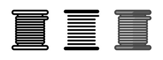 Multipurpose Wire Icon in Outline, Glyph, Filled Outline Style vector
