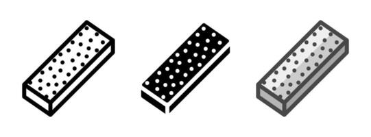 Multipurpose Sharpening Stone Icon in Outline, Glyph, Filled Outline Style vector