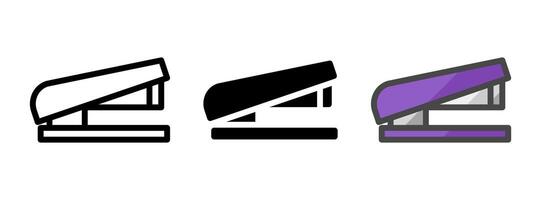 Multipurpose Stapler Icon in Outline, Glyph, Filled Outline Style vector