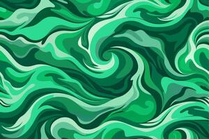 Green marble abstract background with waves. Modern stone texture background vector