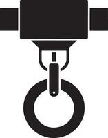 Overhead crane hook block system icon illustration for industrial machinery vector