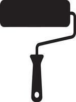 Paint roller silhouette icon design element. vector