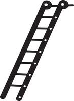 Black and white illustration of a simple ladder with rounded top vector