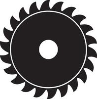 Circular Saw Blade Icon Sharp Teeth, Cutting Tool, Woodworking vector