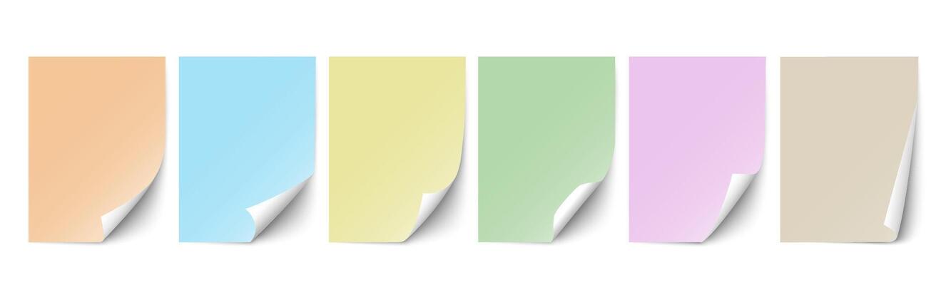 Paper pages with curly corners