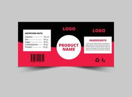 Bottle Label Juice Product Template Design Brand Name Packaging Illustration vector