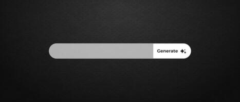 Ai interface design with progress bar and generate button for efficient user interaction vector