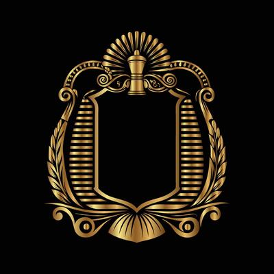 golden emblem of the royal coat of arms