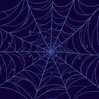 Purple Spider Web in Hand Drawn Style Isolated on Black Background. Doodle arachnid web perfect for cards, party invitations, web, fashion, print vector