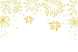 Light background of fireworks in flat style vector