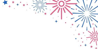 Background of colorful abstract explosive fireworks vector