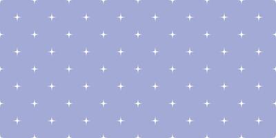 Seamless pattern with scattered white stars on blue background in flat cartoon style. vector