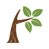 A tree with leaves on it is shown in this logo vector