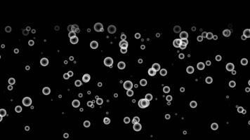 Abstract glowing particles falling bubble loop animation. video