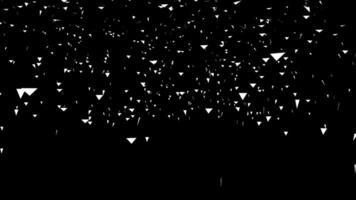 Abstract glowing particles falling polygon loop animation. video