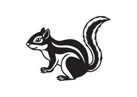 Silhouette of Skunk filled with nature view in rough drawing vector