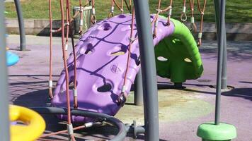 Climbing structure provides fun for children at playground video