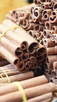 Discovering aromatic cinnamon in a spice market video