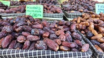 Fresh dates available at the local market in Istanbul video