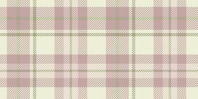 Seamless pattern with classic plaid design in muted tones of beige, light pink, and olive green. Pattern consists of a traditional tartan look. vector