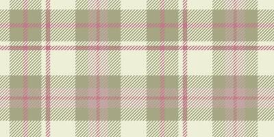 Seamless pattern with classic plaid or tartan design in muted tones of beige, light pink, and olive green. Suitable for textiles and backgrounds. vector