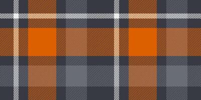 Bold Plaid Pattern in Gray, Orange, and White - Modern Geometric Textile Design vector