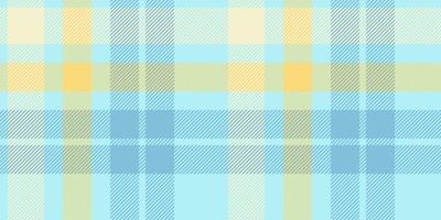 Seamless Light Blue and Yellow Plaid Pattern with Soft Pastel Tones in a Classic Checkered Design for Textiles and Decorative Backgrounds vector