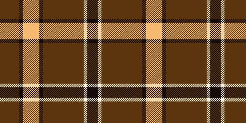 Seamless Brown and Tan Plaid Pattern with Black and Cream Accents in a Classic Checkered Design for Textiles and Rustic Decorative Backgrounds