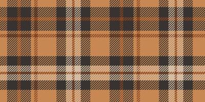 Seamless Orange and Black Plaid Pattern with Cream and Brown Accents in a Classic Checkered Design for Autumn Textiles and Decorative Backgrounds vector