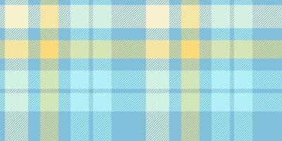 Seamless blue and yellow plaid pattern with diagonal stripes. Geometric checkered design for fabric, wallpaper, or digital backgrounds. repeatable textile texture vector