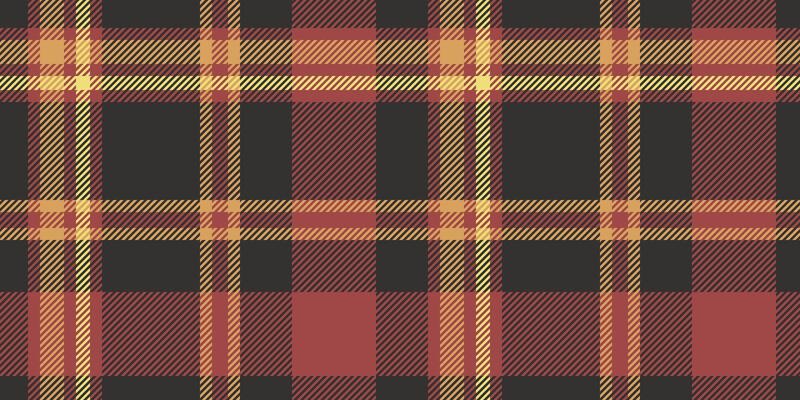 Seamless Black, Red, and Yellow Plaid Pattern in a Bold and Classic Checkered Design for Textiles and Autumn-Themed Decorative Backgrounds