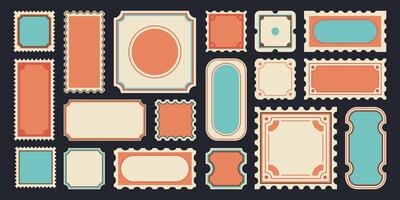 Tickets and coupons backgrounds, empty stickers in retro and vintage elegant style, frames and borders with ticket stabbing. illustration. vector