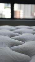 Soft mattress fabric close-up view in natural light video