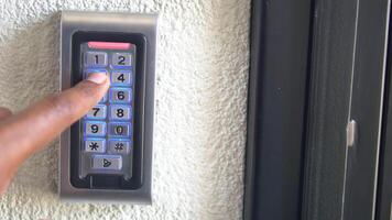 Using a keypad for secure entry at the front door video