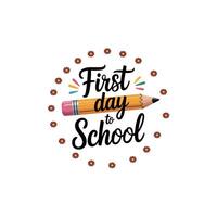 Back to School Banner with Fun 3D Text and Cute School Elements vector