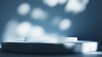 3d rendering of empty podium scene with abstract shadow for product background video