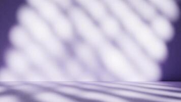3d rendering of empty purple background with abstract shadow for product display video