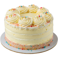 free a cake with frosting and sprinkles on top png