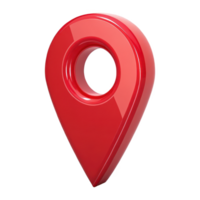 3D Red Location Pin Illustration, GPS Navigation Pointer png