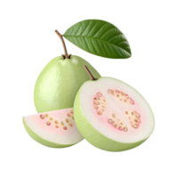 3D icon, Minimalistic Guava Icon, isolated on a transparent background png
