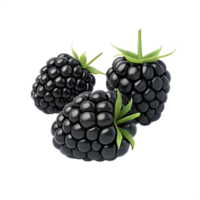 3D icon, Minimalistic Blackberries Icon, isolated on a transparent background png