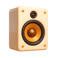Stylish 3d render of a professional audio speaker in a modern and minimalist design png