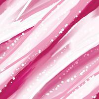 Abstract seamless pattern with hand drawn diagonal brush stripes and waves, spots. Pink, white colors. vector